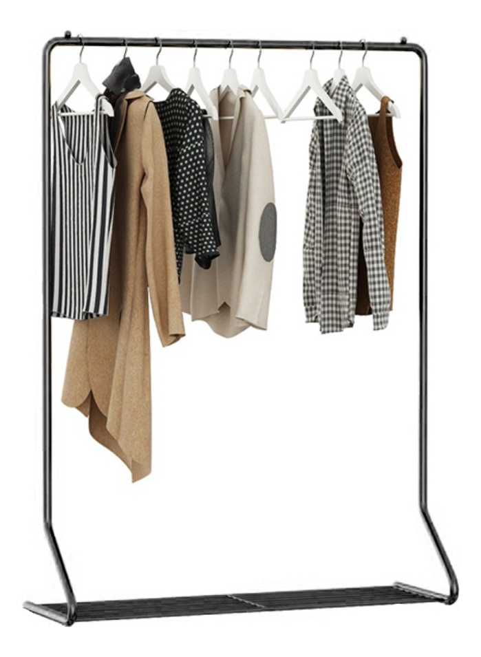 D_657088-MLU70767544842_072023-F.jpg Perchero Con Zapatero Vestidor Metalico De Estilo Nordico - Imagen 1