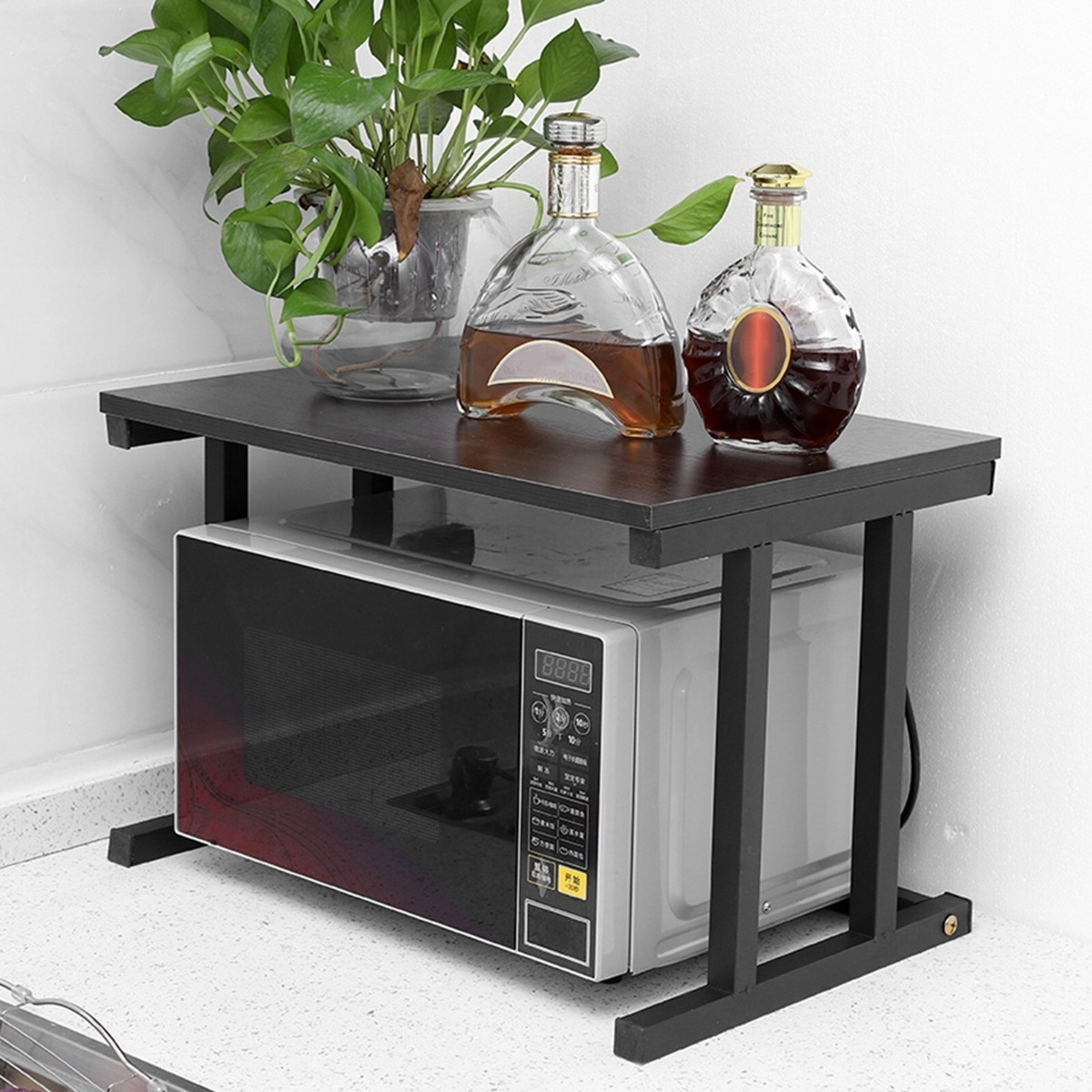 Estante Soporte Mesa Para Microondas En Madera Y Acero - Imagen 8