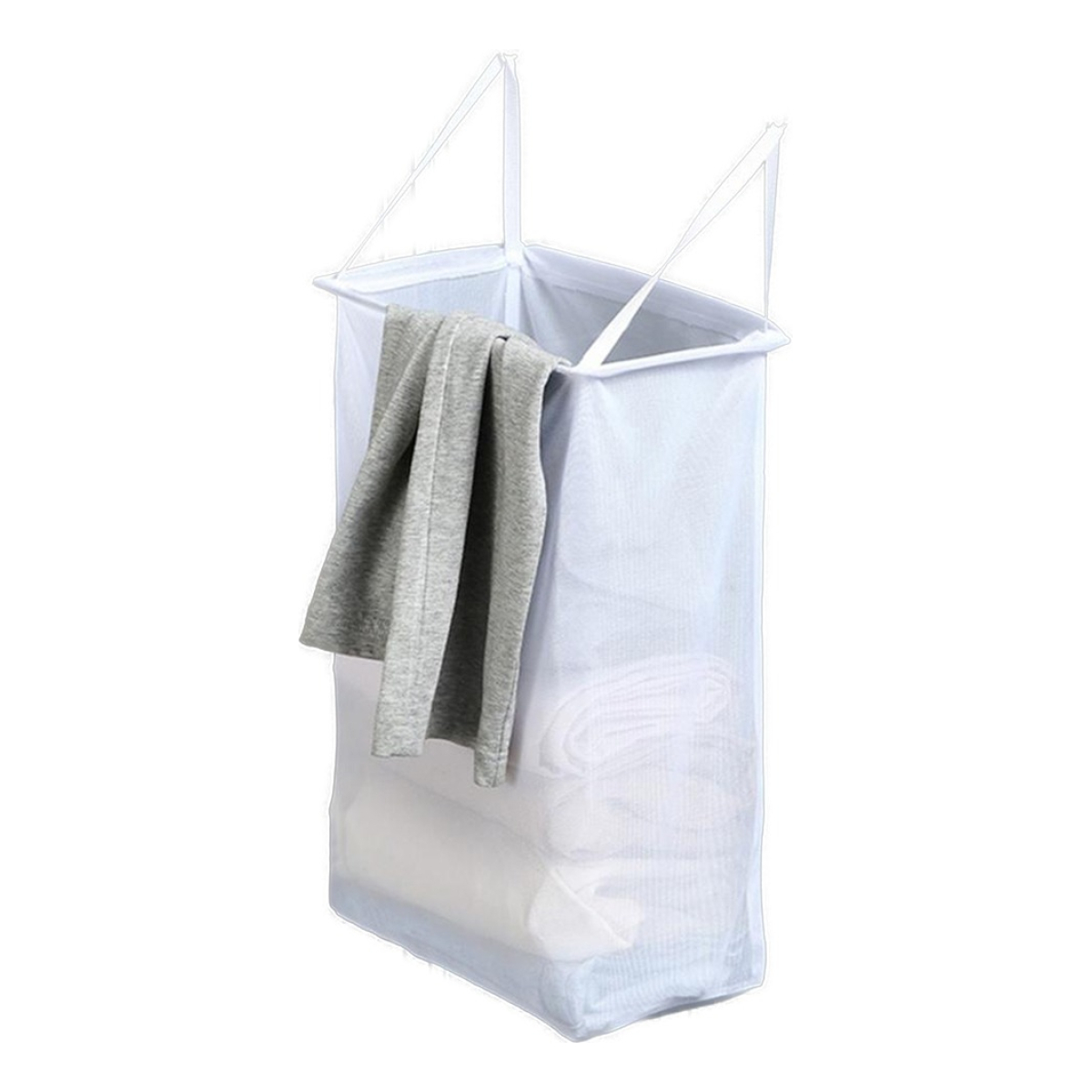 Cesto Tela Ropa Sucia Para Colgar Pared Baño - Imagen 8