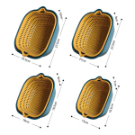 Set X4 Colador Pasta Alimentos Vegetales Con Recipiente - Imagen 5