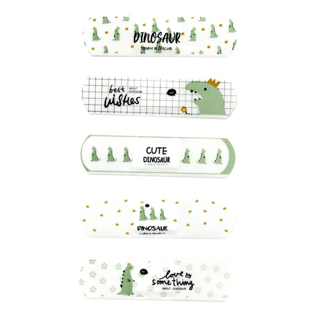 Pack X 20 Curitas Infantiles Diseños Kawaii - Dinosaurio - Imagen 1