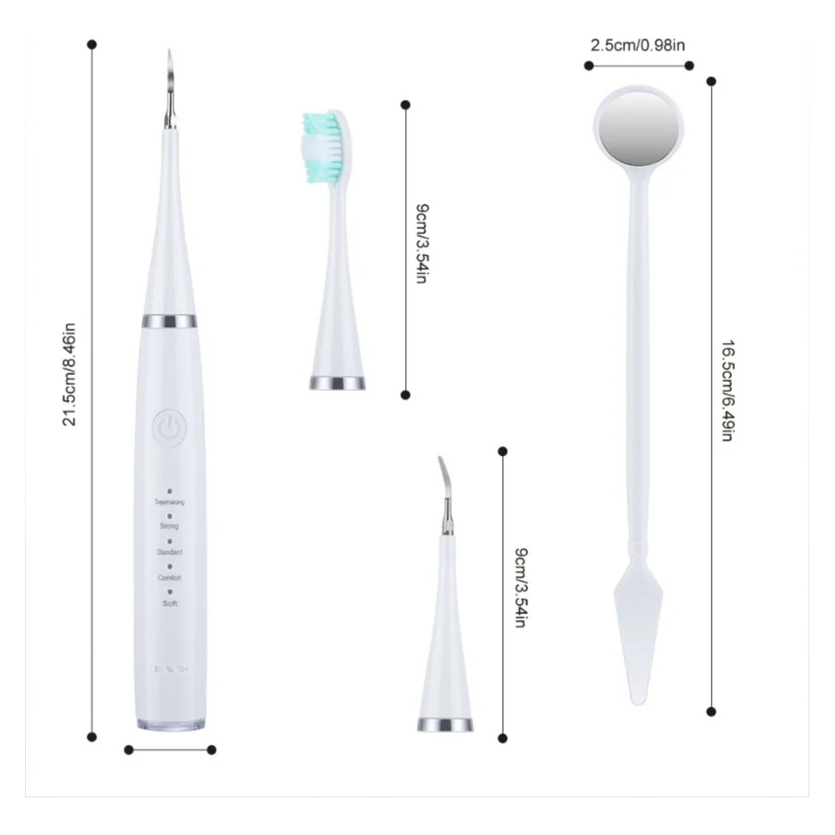 Limpiador Bucal Portatil Cepillo Dental Electrico 3 En 1 Usb - Imagen 12