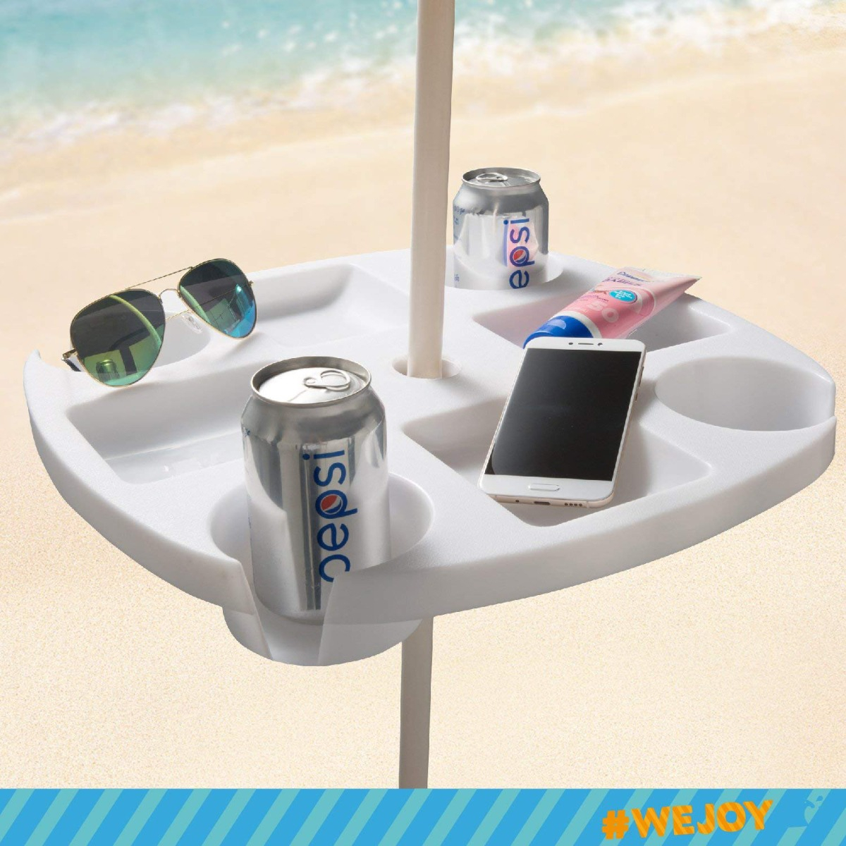 Soporte Posa Vaso Bandeja Mesa Para Sombrilla Playa Cómoda - Imagen 8
