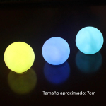 Luz Lampara Led Bola Redonda Colores Con Boton Iluminaras - Imagen 9