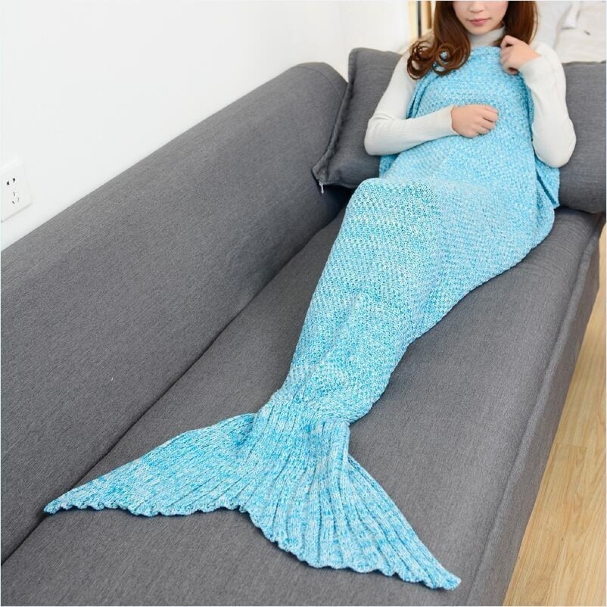Manta Colcha Sirena Adulto 1.90x90 Cm Varios Colores - Imagen 13