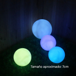 Luz Lampara Led Bola Redonda Colores Con Boton Iluminaras - Imagen 10