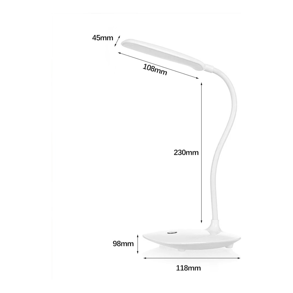 Lámpara Led De Mesa Cuello Flexible - Imagen 4