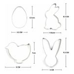 Set De 4 Cortantes Pascuas En Acero Inoxidable - Imagen 6