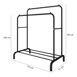 Perchero Doble Con Zapatero Vestidor Metalico - Imagen 3