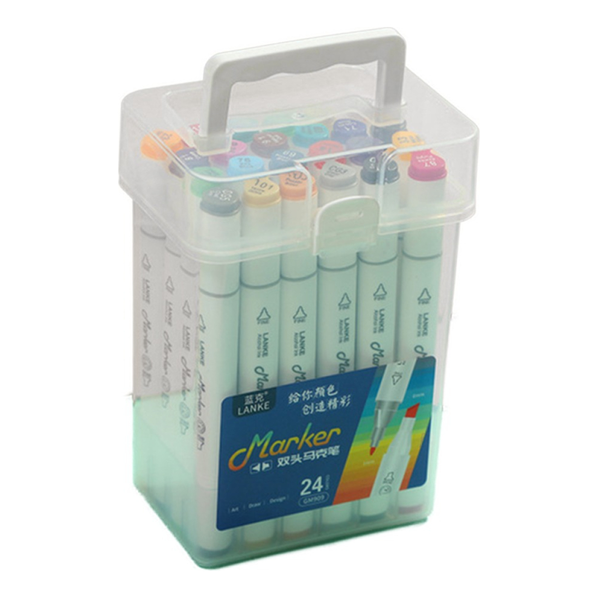 Set De 24 Marcadores En Caja - Drypenes Doble Punta - Imagen 1