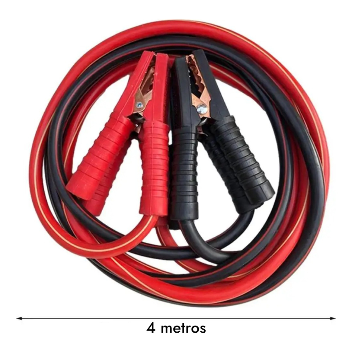 Cable Chicote Puente Batería 500 Amp 4 Pinzas 4 Metros Auto - Imagen 4