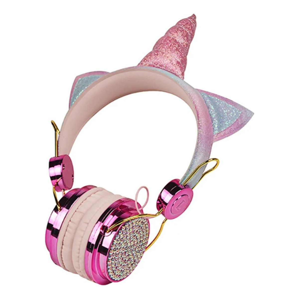 Auricular Infantil Unicornio Con Orejas Colores Bluetooth - Imagen 1