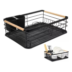 Escurridor Escurre Platos Asas De Madera Acero Inox - Imagen 6