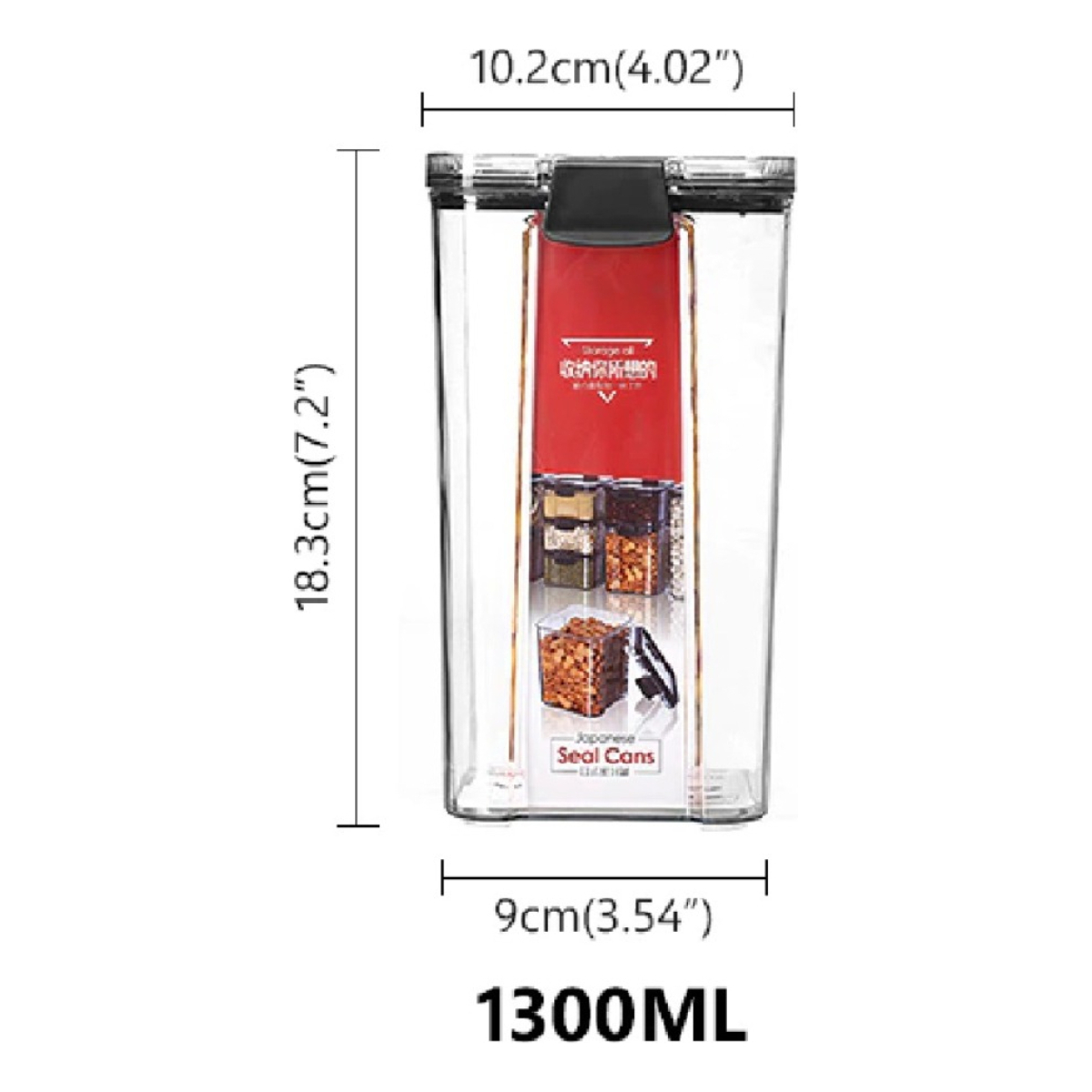 Recipiente Organizador Apilable Con Tapa Hermética - 1300 Ml - Imagen 9