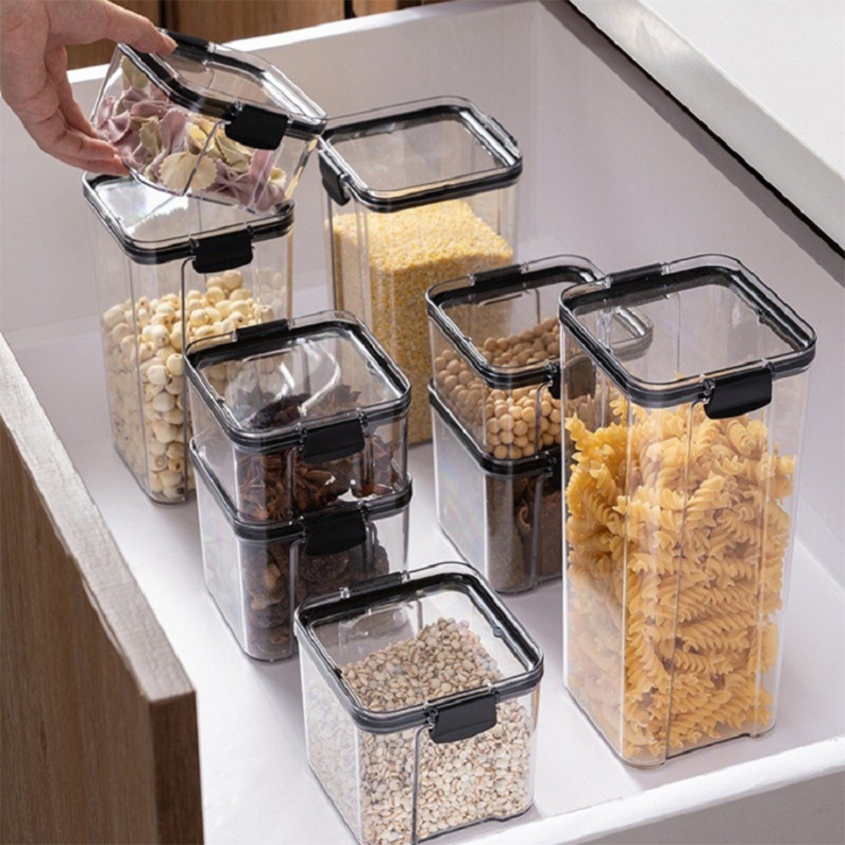 Recipiente Organizador Apilable Con Tapa Hermética - 460 Ml - Imagen 5