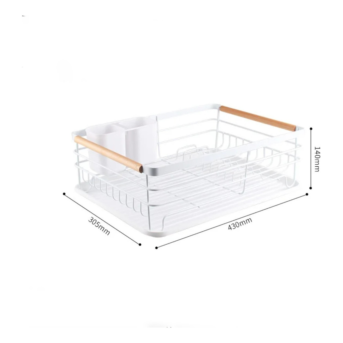 Escurridor Escurre Platos Asas De Madera Acero Inox - Imagen 12