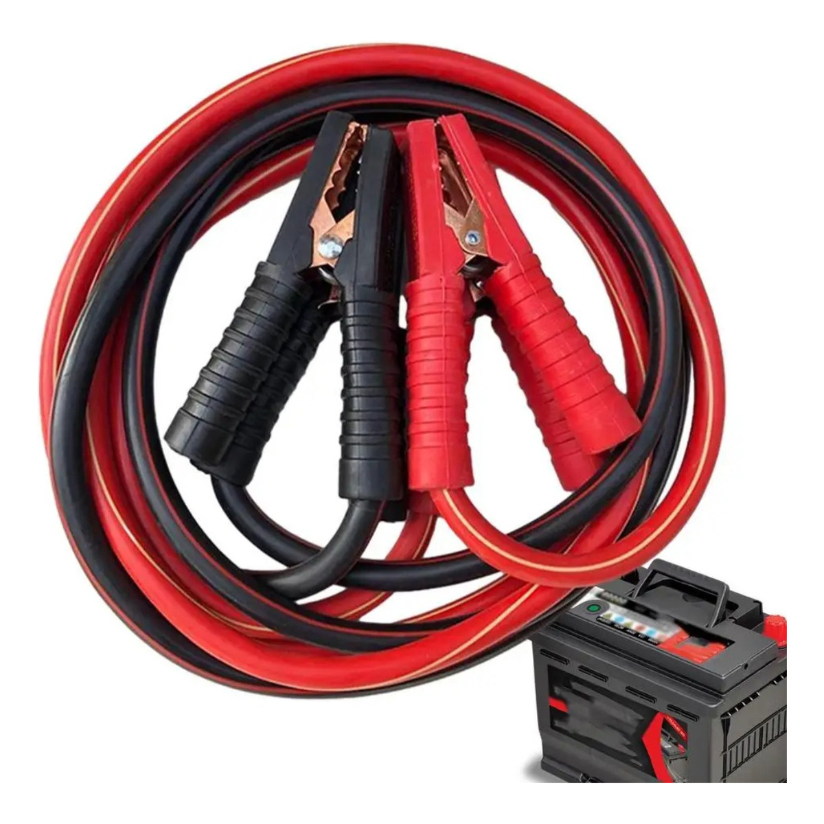 Cable Chicote Puente Batería 500 Amp 4 Pinzas 4 Metros Auto - Imagen 5
