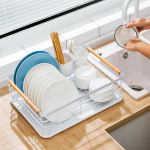 Escurridor Escurre Platos Asas De Madera Acero Inox - Imagen 16