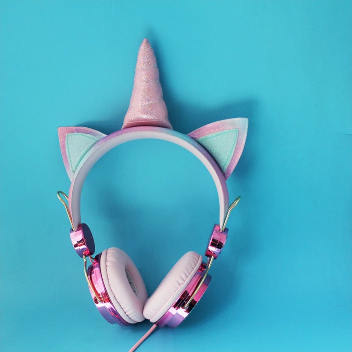Auricular Infantil Unicornio Con Orejas Colores Bluetooth - Imagen 4