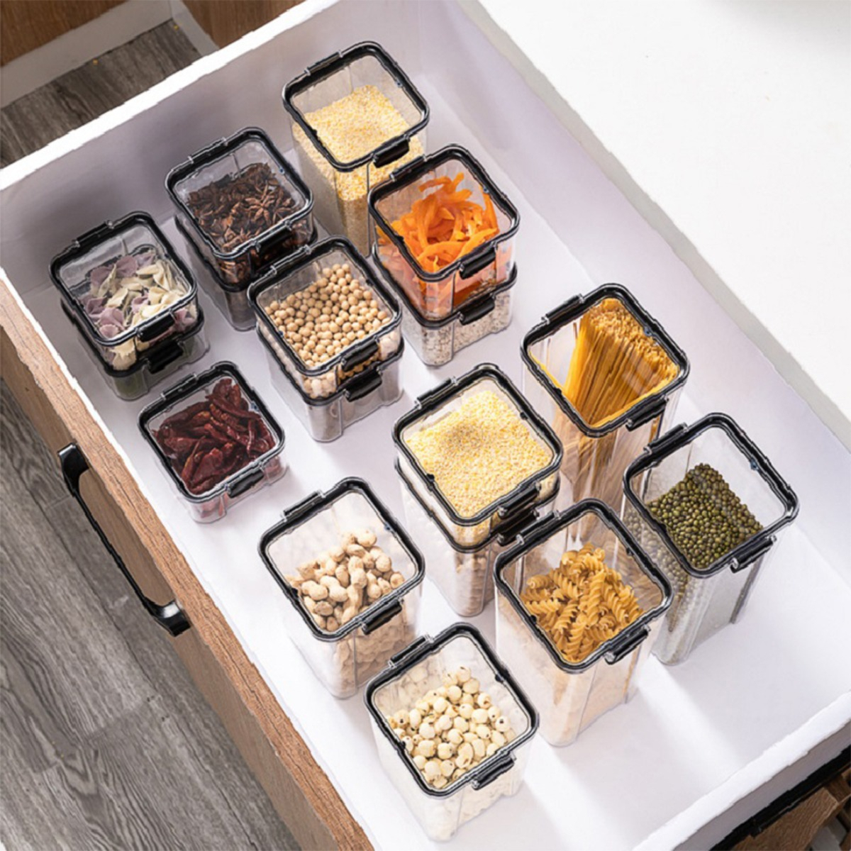 Recipiente Organizador Apilable Con Tapa Hermética - 700 Ml - Imagen 3