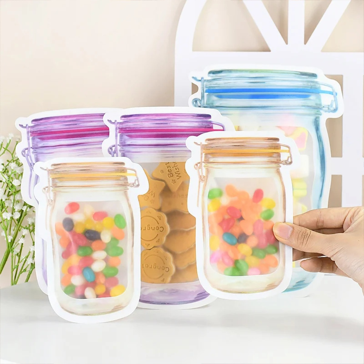 Pack X 10 Bolsitas Bolsas Cierre Hermético Ideal Snacks - Imagen 5