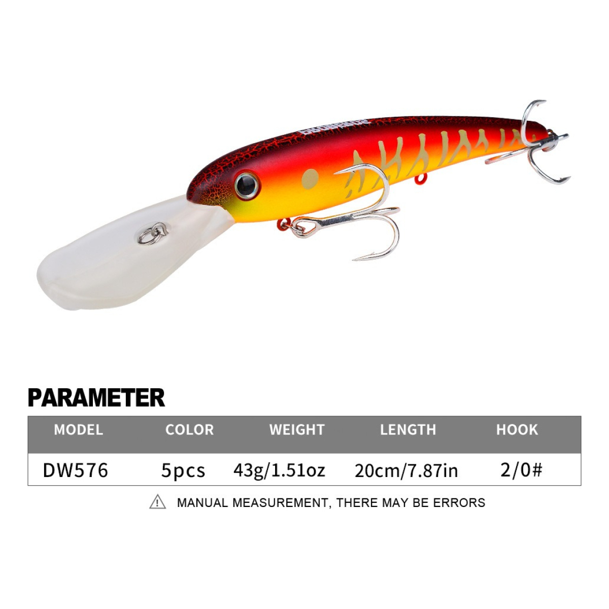 Señuelo Minnow Pesca 20cm 43gr Grande - Imagen 11