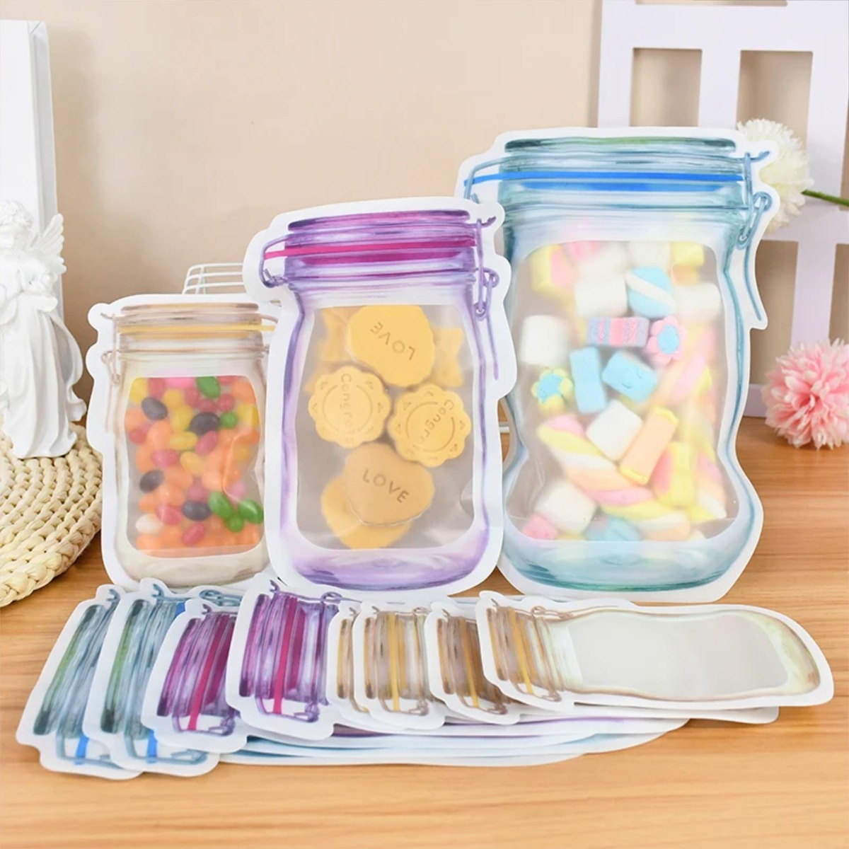 Pack X 10 Bolsitas Bolsas Cierre Hermético Ideal Snacks - Imagen 4