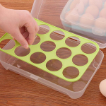 Huevera Organizador Plástico Para Huevos C/ Tapa 15 Unidades - Imagen 2