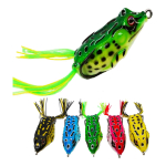 Kit 5 Señuelo Rana De Goma, Anti Enganche 6cm + Caja - Imagen 2