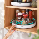 Bandeja Giratoria Para Organizar Especias Lazy Susan 25cm Color Blanco - Imagen 2
