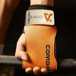 Muñequeras Guantes De Cuero Crossfit Levantamiento Pesa Gym, foto 9