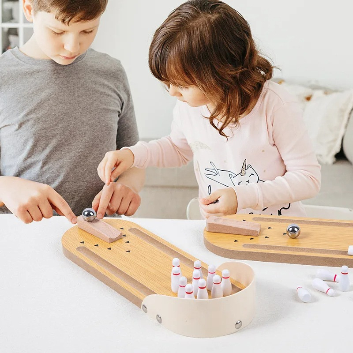 Juego Bowling De Mesa Para Niños Diversión Bolos Juguete - Imagen 3