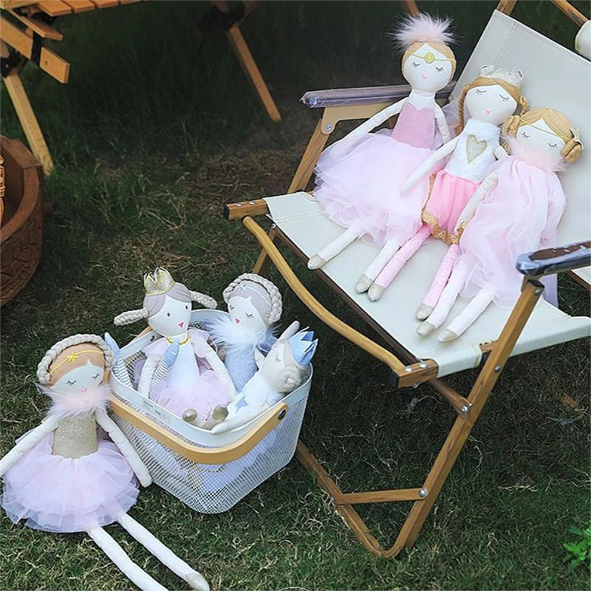 Muñeca Infantil Bailarina Con Tul 50cm Trapo Varios Diseños - Imagen 4