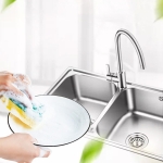 Soporte + Esponja Lava Platos Dispensador Detergente Jabón - Imagen 16