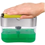 Soporte + Esponja Lava Platos Dispensador Detergente Jabón - Imagen 7