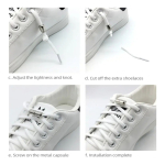 Cordones Elasticos Para Championes Sin Nudo Cierre Metalico - Imagen 8