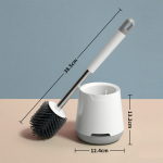 Cepillo Escobilla Limpia Inodoro Baño Silicona Autosecante - Imagen 2