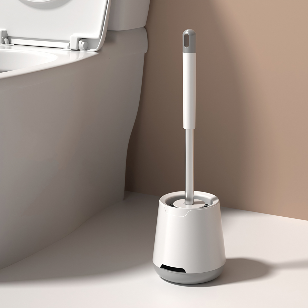 Cepillo Escobilla Limpia Inodoro Baño Silicona Autosecante - Imagen 3