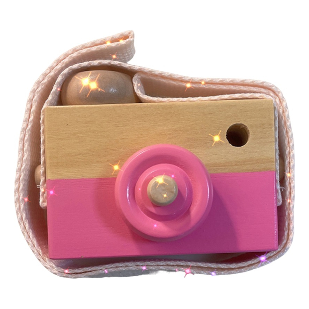 Juguete Infantil Camara De Fotos En Madera C/ Visor Y Correa - Imagen 4