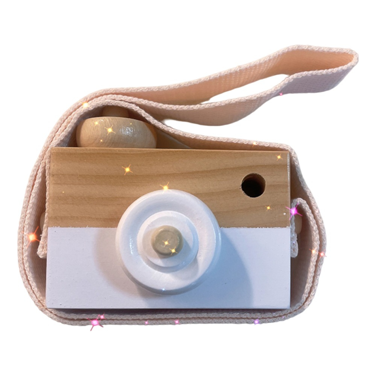 Juguete Infantil Camara De Fotos En Madera C/ Visor Y Correa - Imagen 1