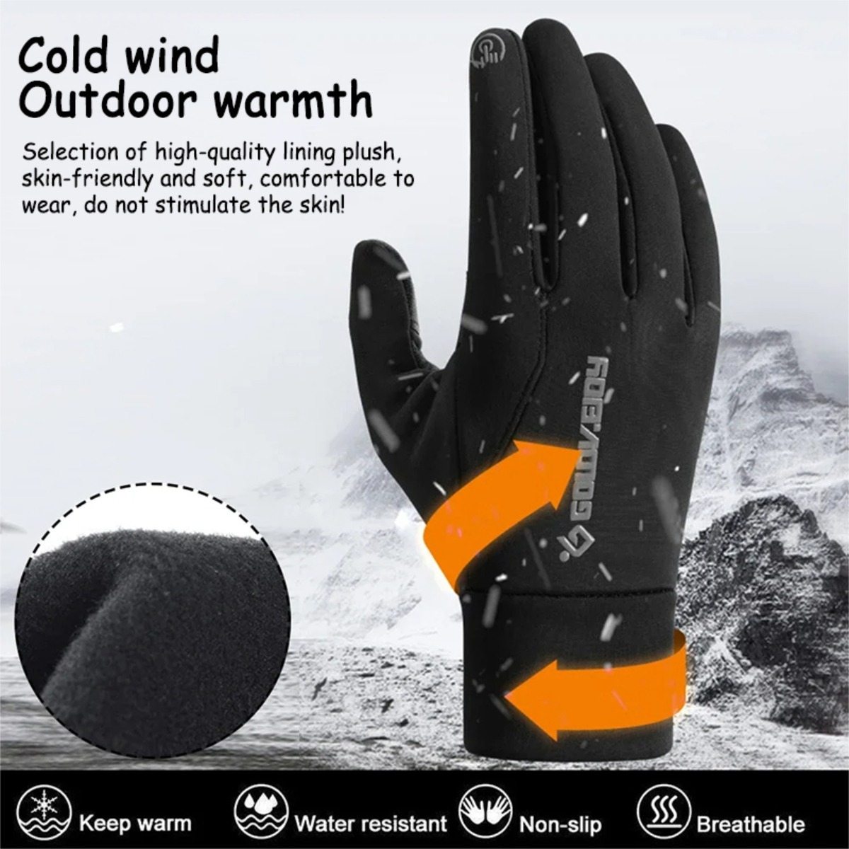 Guantes Reforzados Ideales Frio Invierno Neopreno Con Tactil - Imagen 22