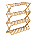 Organizador De Calzados En Bambu 3 Estantes Diseño En X