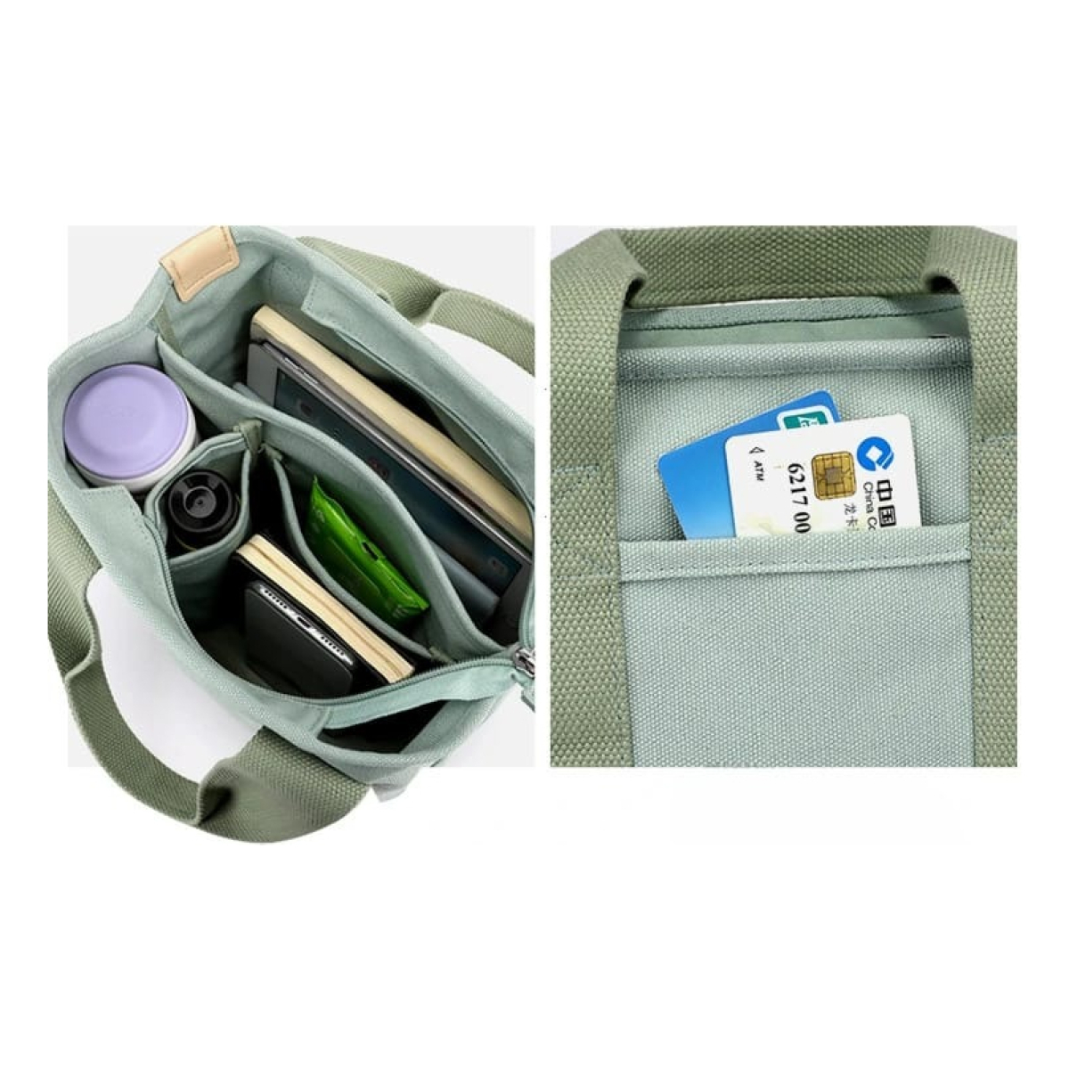 Bolso Tote Bag Cartera Pequeña Asas De Tela Gran Capacidad - Imagen 8