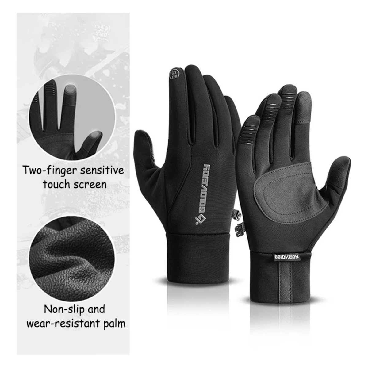 Guantes Reforzados Ideales Frio Invierno Neopreno Con Tactil - Imagen 2