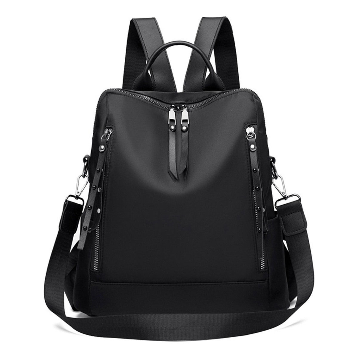 Mochila Doble Bolsillo Exterior Dama Cartera Gran Capacidad - Imagen 8