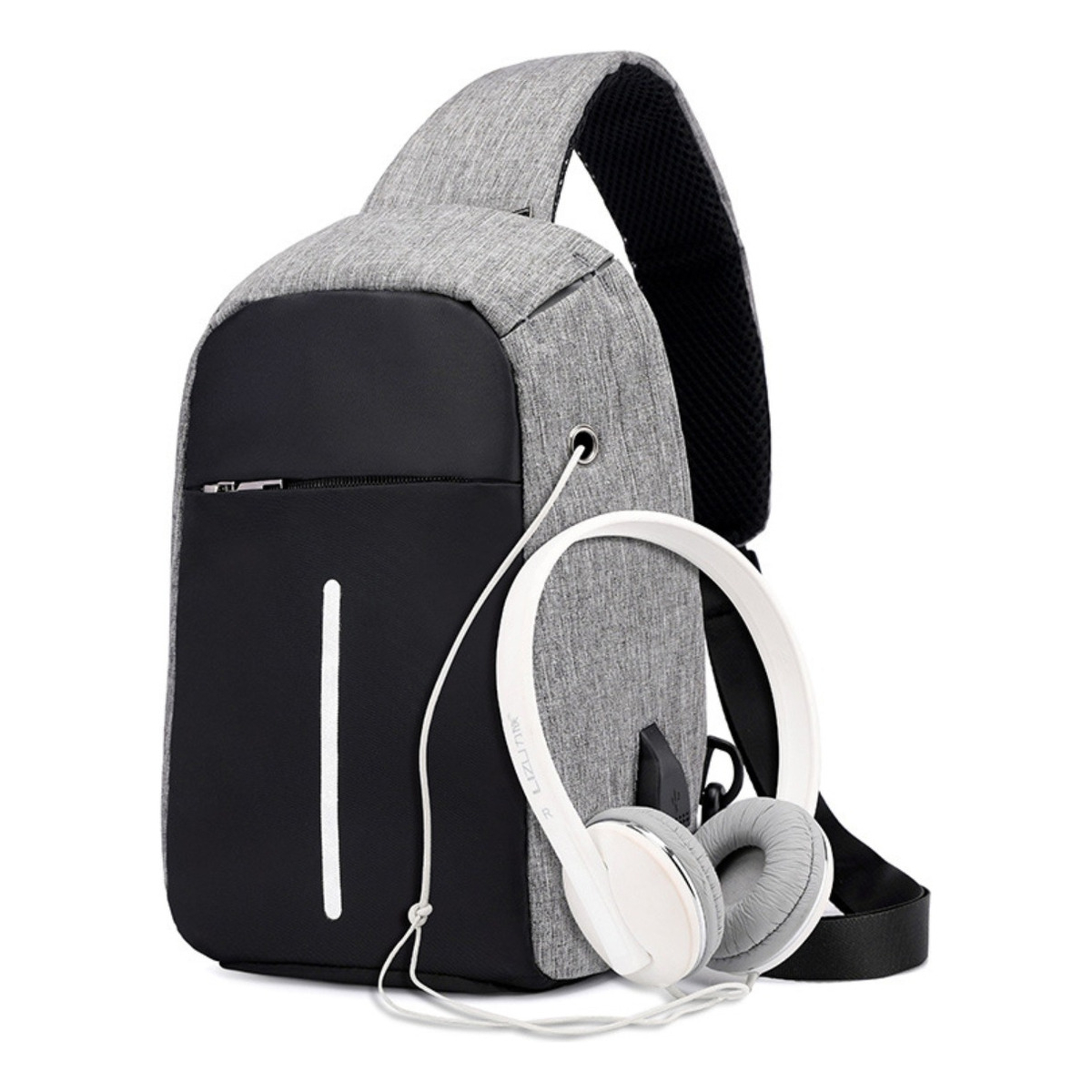 Morral Mochila Antirrobo Cable Usb P/power Bank Anti Robo - Imagen 1