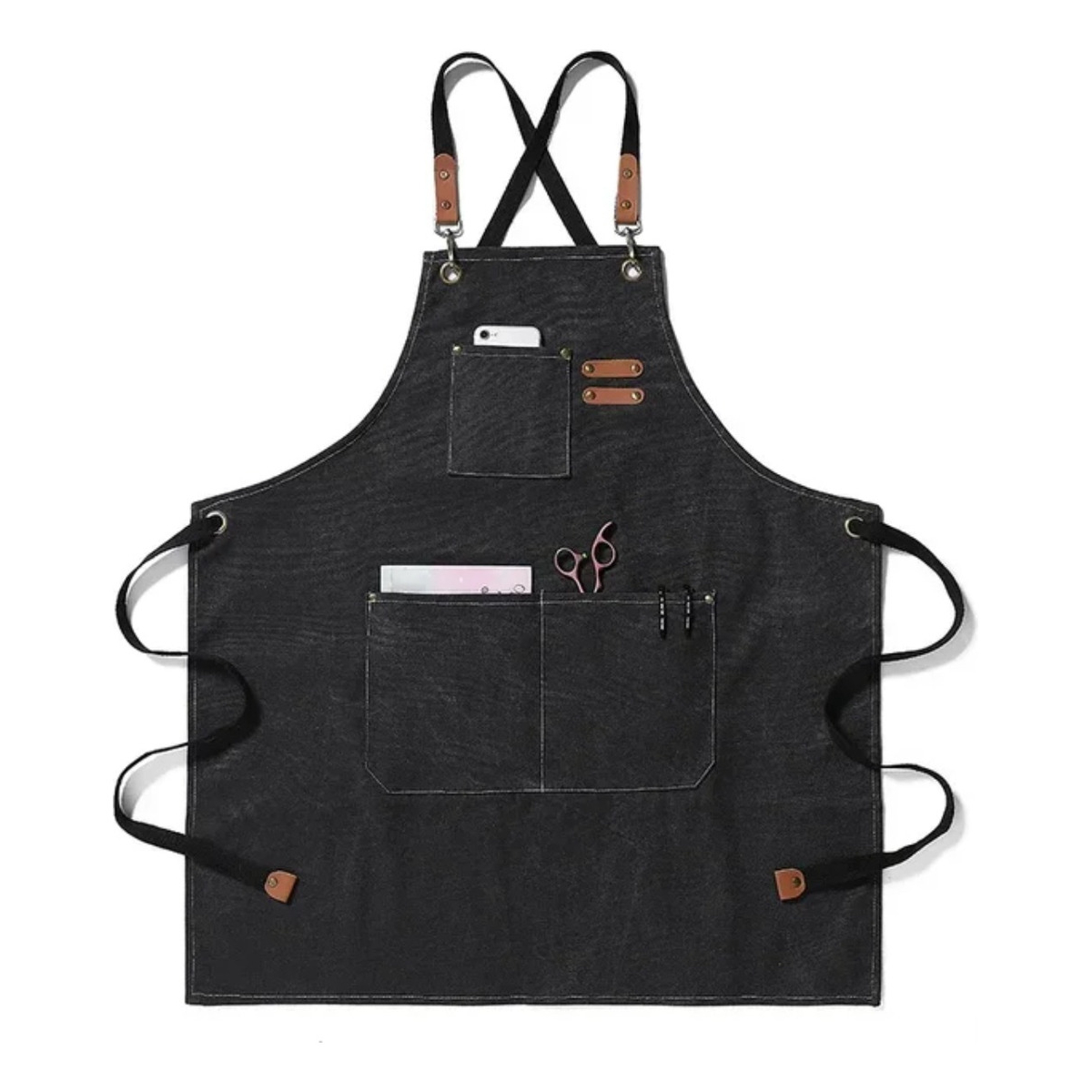 Delantal Gastronómico Unisex Jean Cocina Barbería Asado Chef - Imagen 13