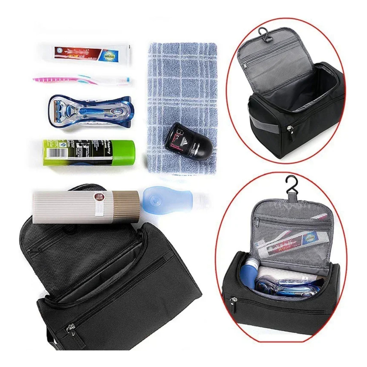 Neceser Gran Capacidad Para Colgar Almacenamiento Viajes - Imagen 6