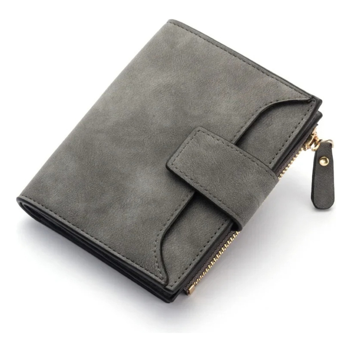 Billetera Tarjetero Unisex Tarjetero Cuero Nobuk Pu - Imagen 1