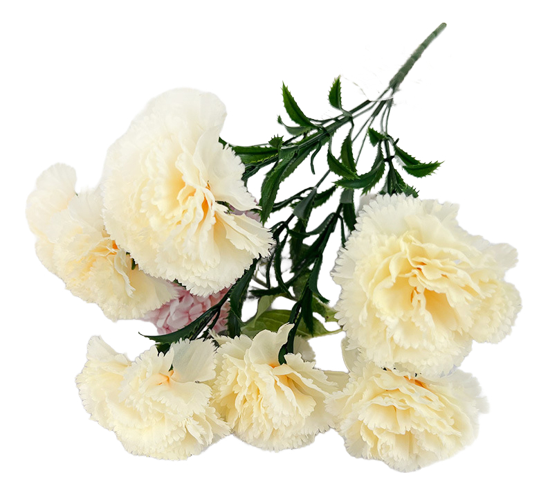 D_607969-MLU78595639397_082024-F.jpg Ramo De 7 Flores Artificiales Flor Decoración Clavel - Imagen 1